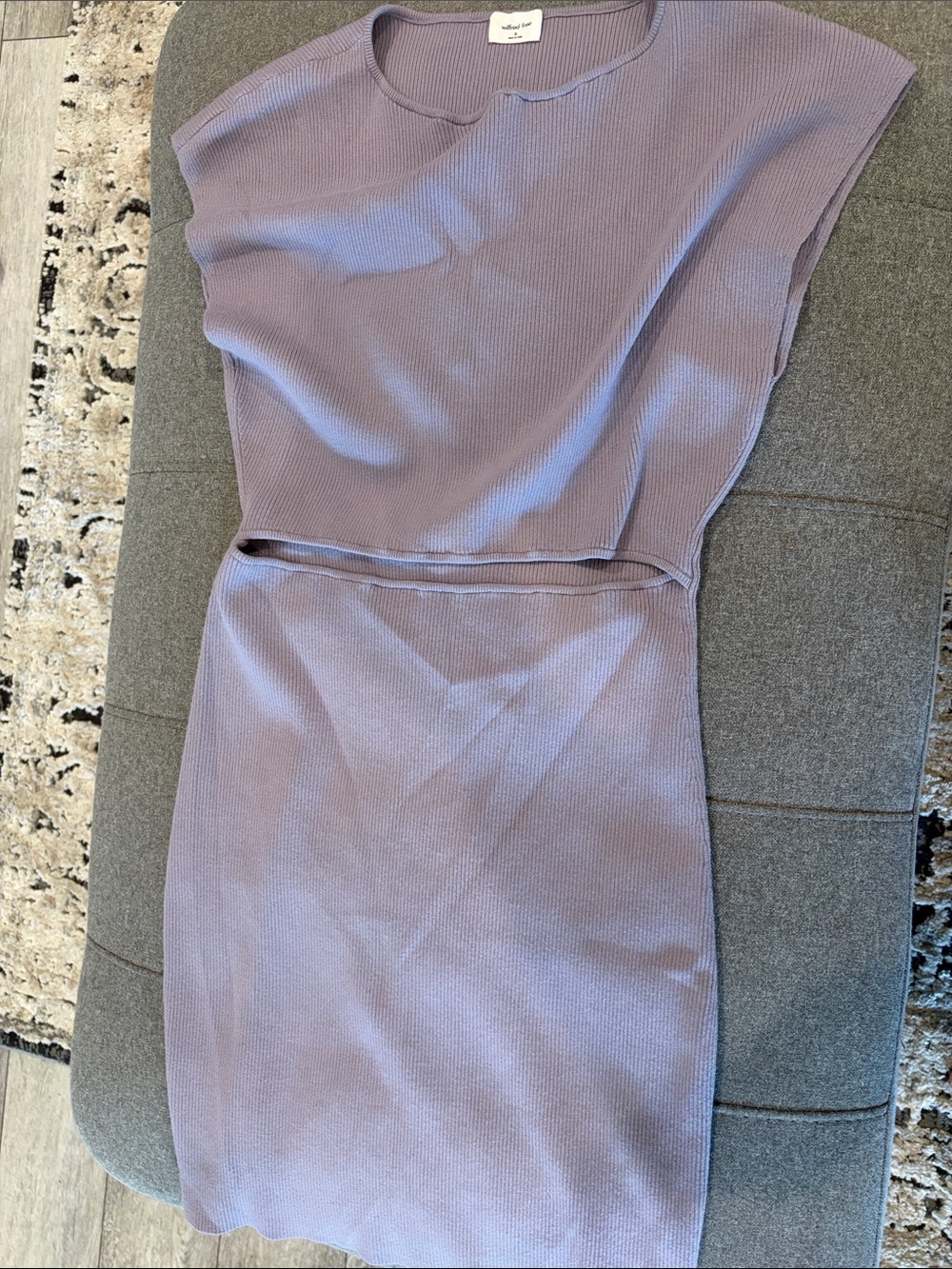 Wilfred Lavender Ribbed Midi Dress